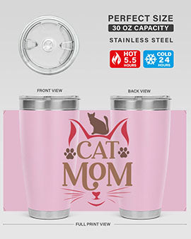 Cat Mom Style 6#- cat- Tumbler