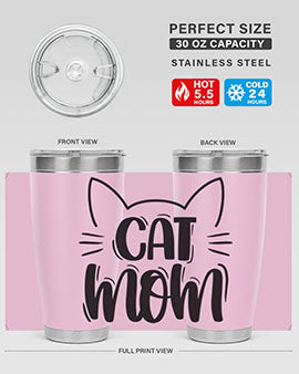 Cat Mom Style 85#- cat- Tumbler