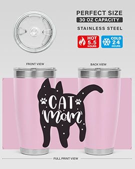 Cat Mom Style 86#- cat- Tumbler