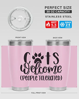 Cats Welcome Style 91#- cat- Tumbler
