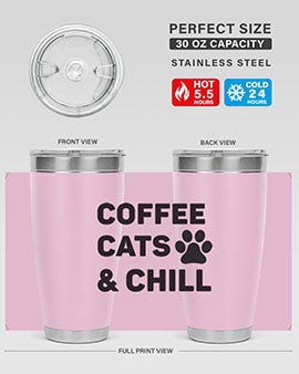 Coffee Cat Style 41#- cat- Tumbler