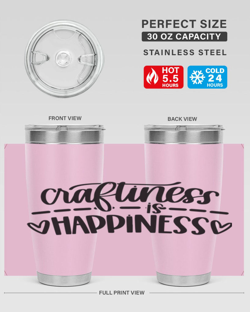 Craftiness Is Happiness 35#- crafting- Tumbler