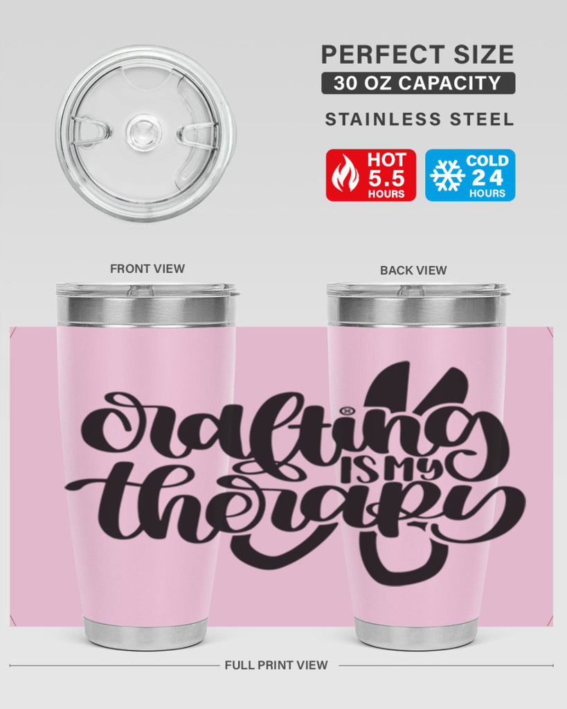 Crafting Is My Therapy 33#- crafting- Tumbler