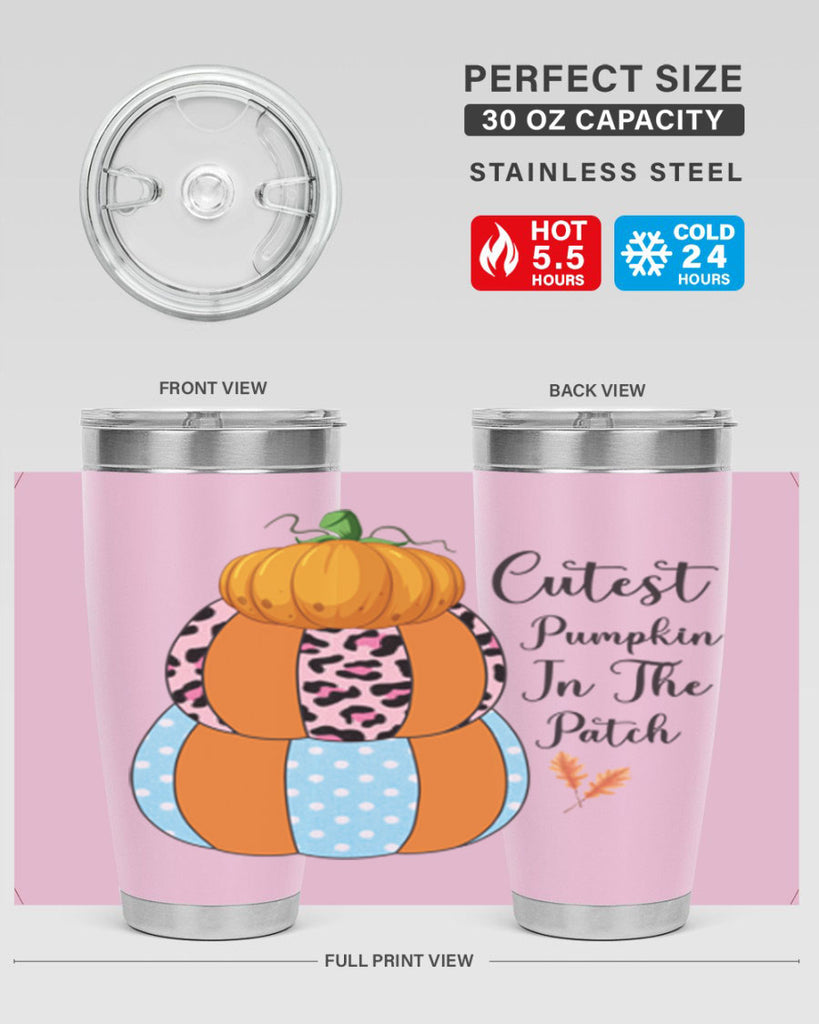 Cutest Pumpkin in the Patch 64#- fall- Tumbler