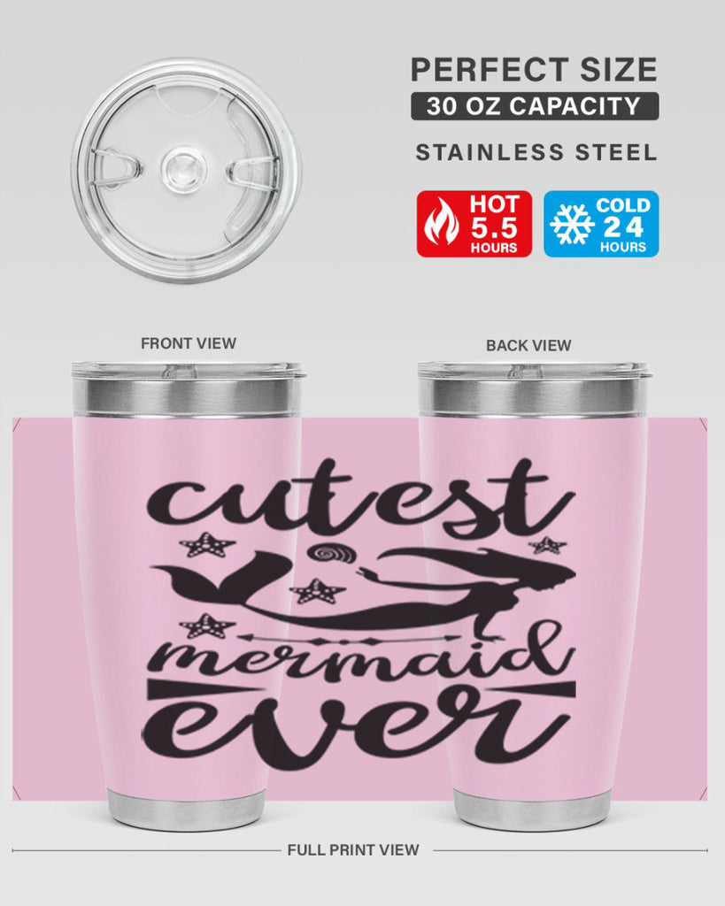 Cutest mermaid ever design 103#- mermaid- Tumbler