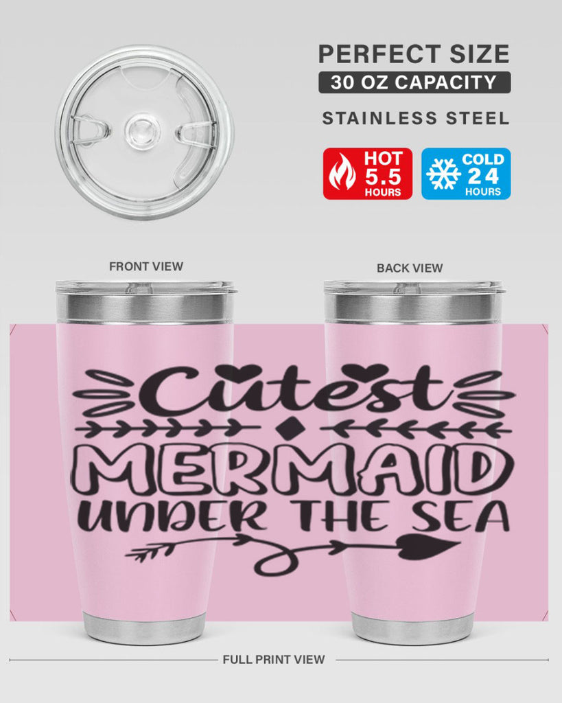 Cutest mermaid under the sea 104#- mermaid- Tumbler