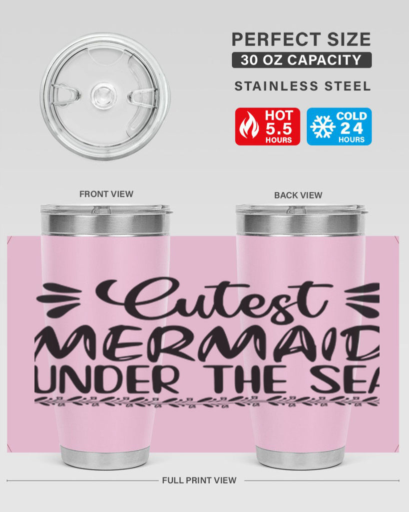 Cutest mermaid under the sea 105#- mermaid- Tumbler
