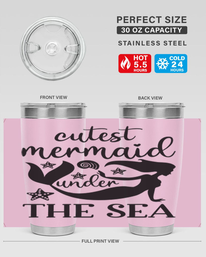 Cutest mermaid under the sea 110#- mermaid- Tumbler