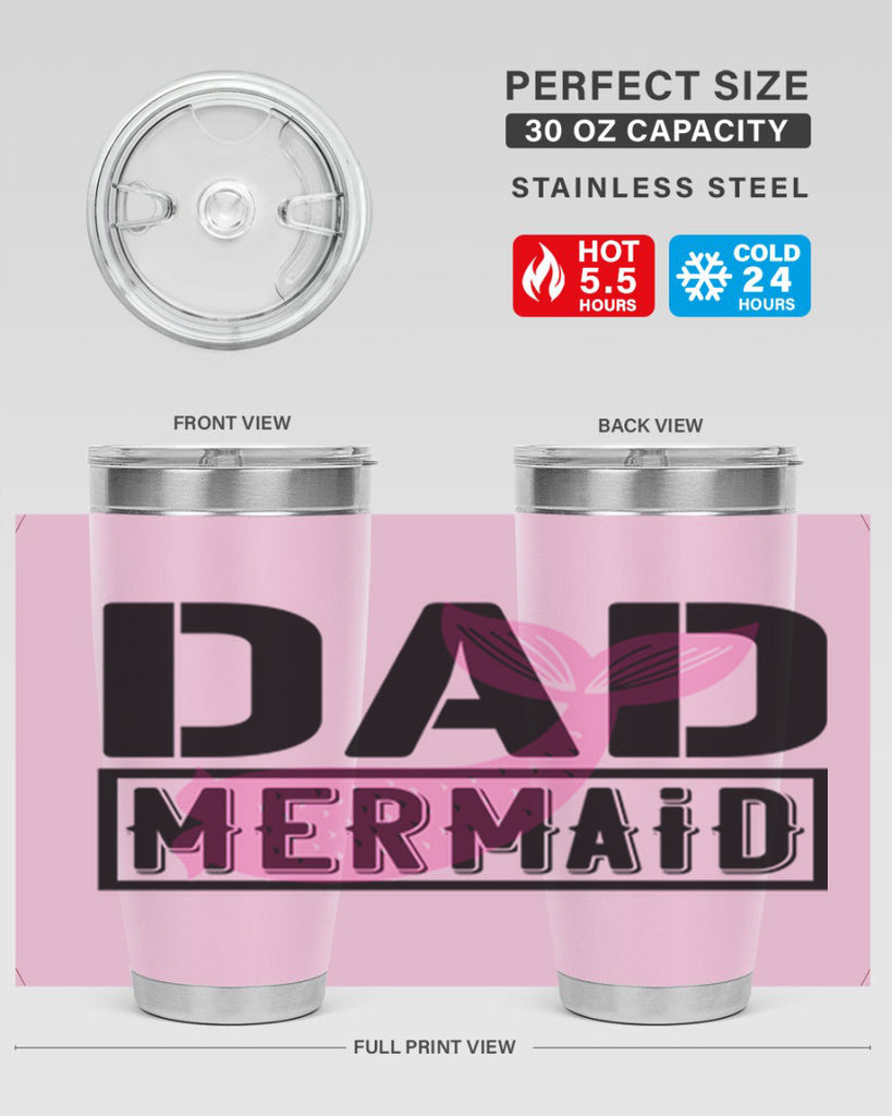 Dad mermaid 111#- mermaid- Tumbler