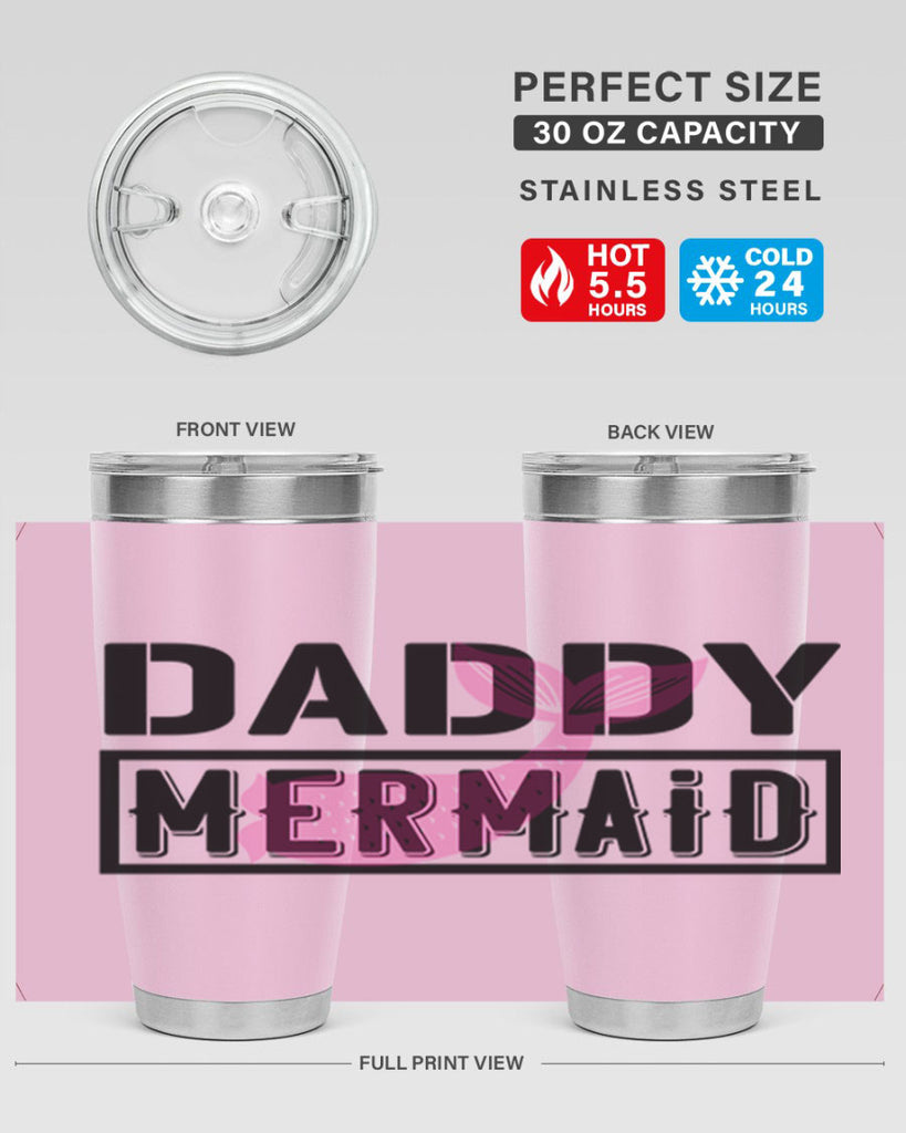 Daddy mermaid 112#- mermaid- Tumbler