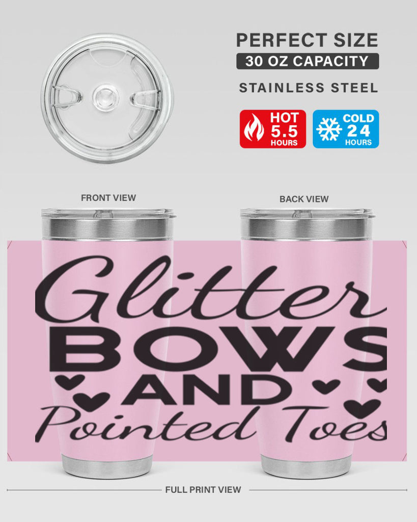 Glitter Bows and Pointed Toes 43#- ballet- Tumbler