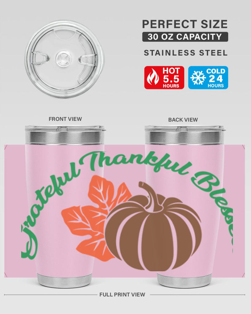 Grateful Thankful Blessed 214#- fall- Tumbler