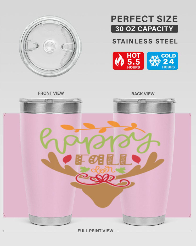 Happy Fall deer 219#- fall- Tumbler