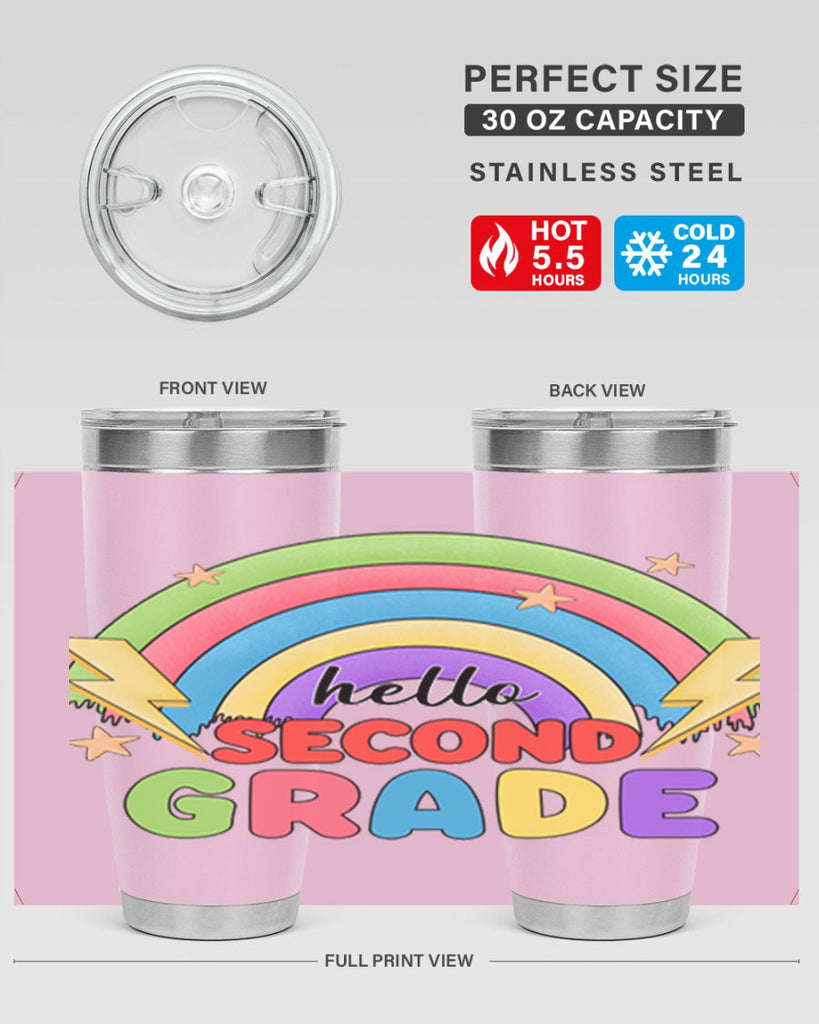 Hello 2nd Grade Rainbow 12#- second grade- Tumbler