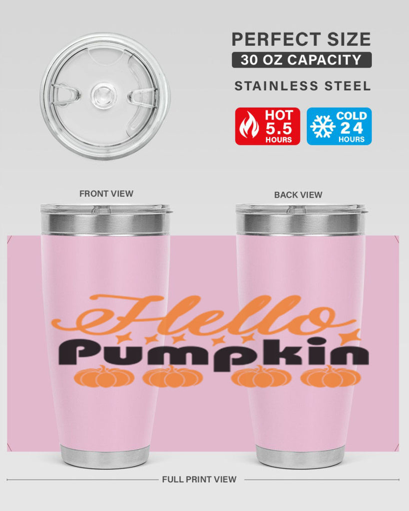 Hello Pumpkin 292#- fall- Tumbler