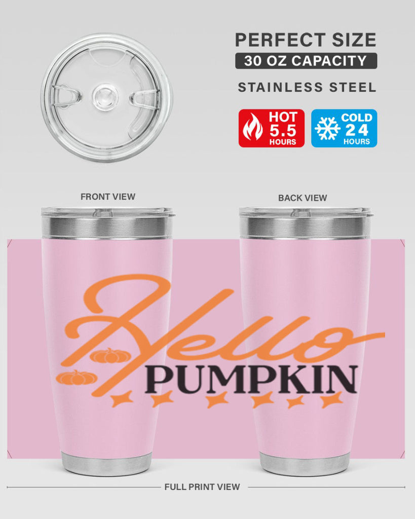 Hello Pumpkin 293#- fall- Tumbler