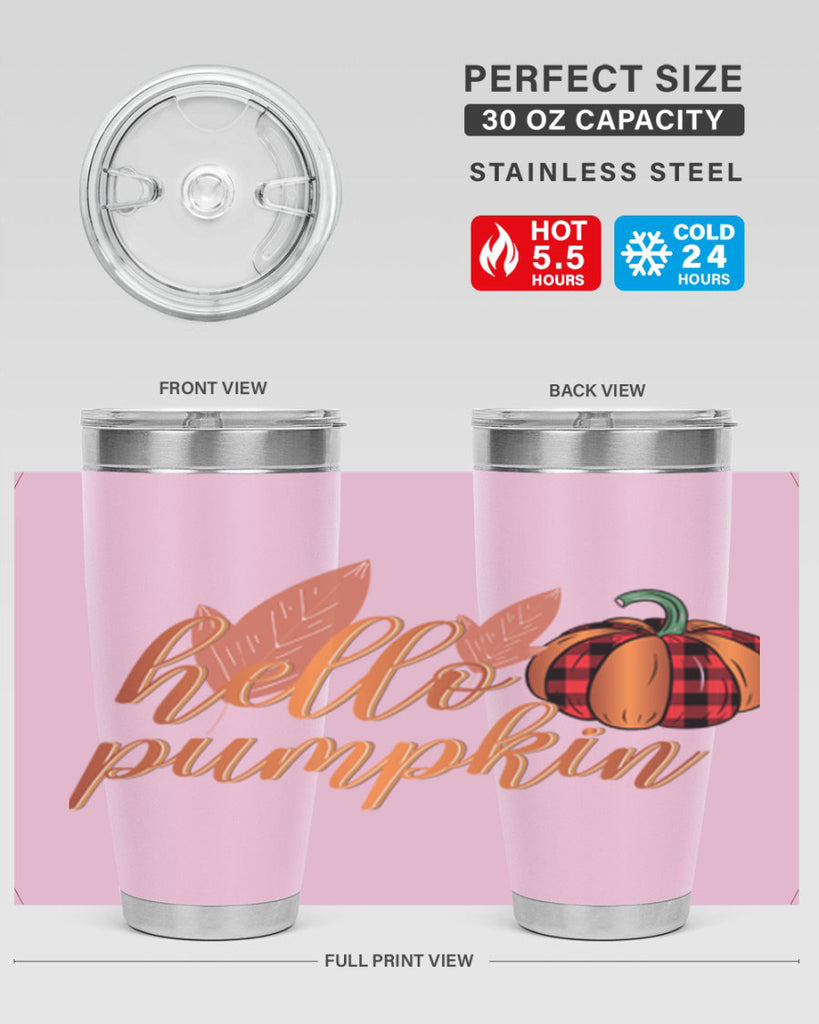 Hello Pumpkin 294#- fall- Tumbler