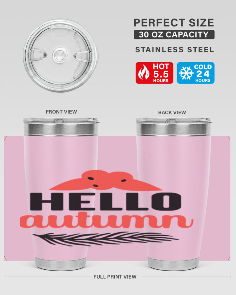 Hello autumn 269#- fall- Tumbler