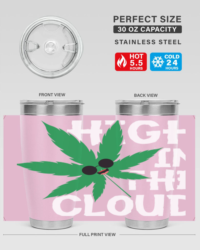 High in the cloud 114#- marijuana- Tumbler