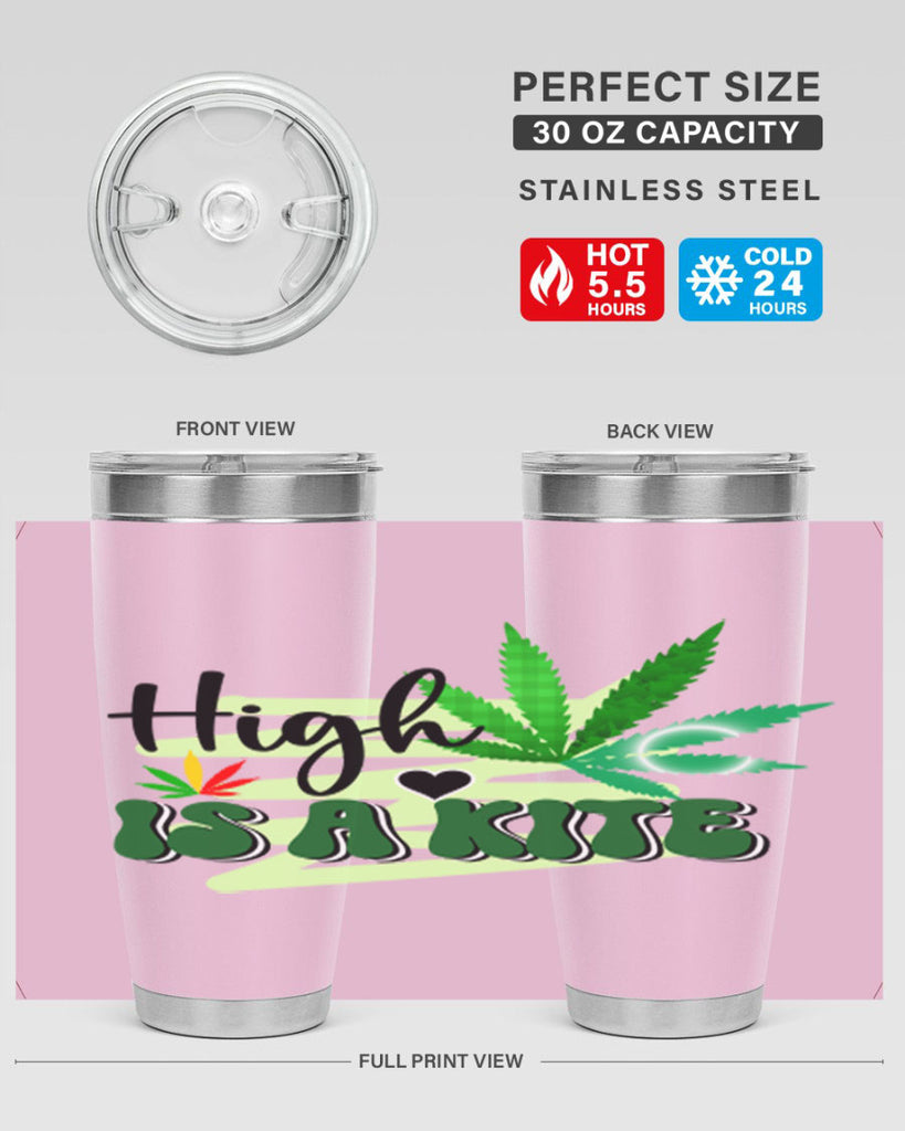 High is a Kite 116#- marijuana- Tumbler