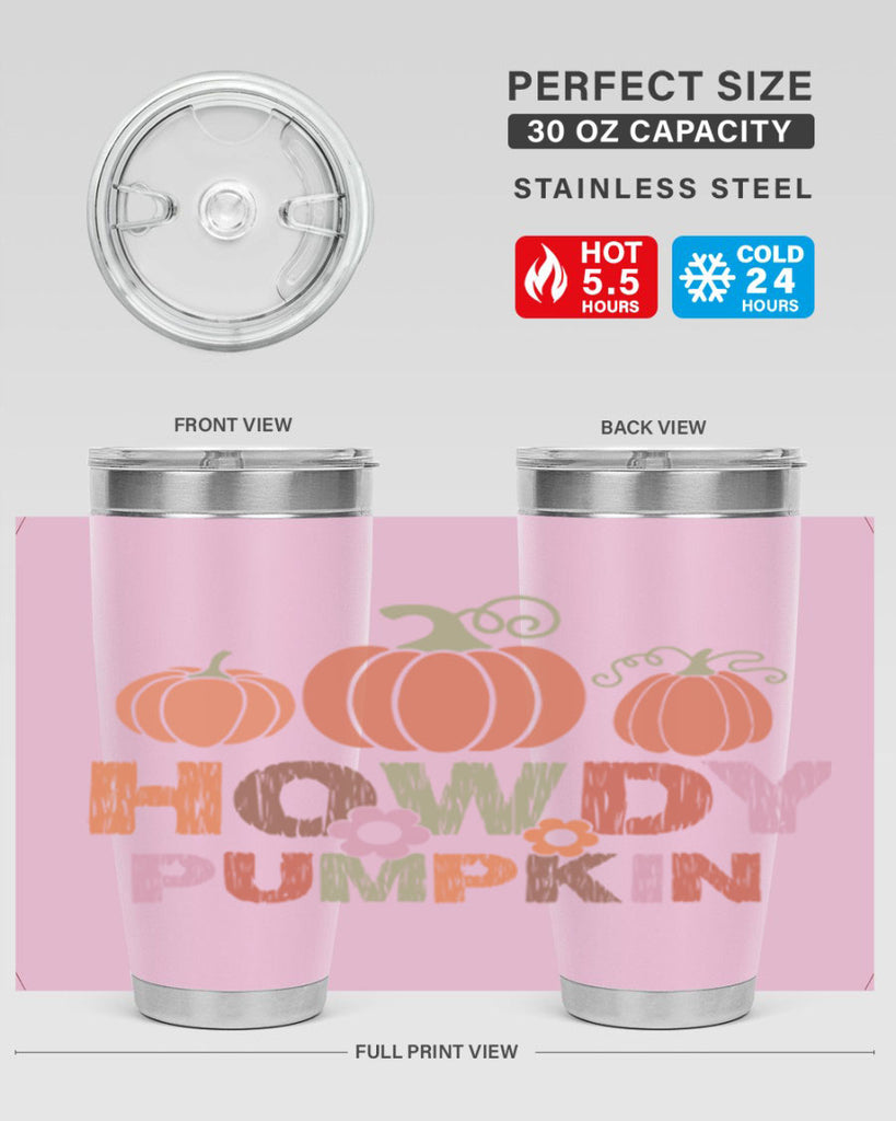 Howdy Pumpkin 321#- fall- Tumbler