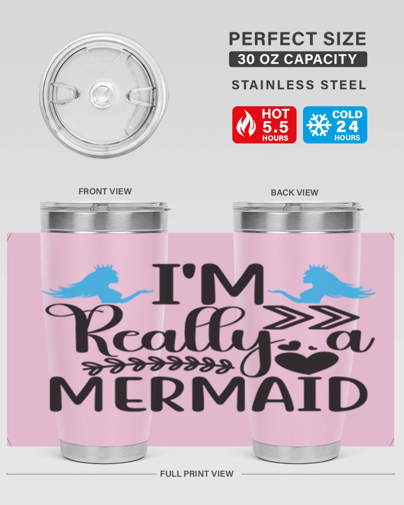 Im Really a Mermaid 262#- mermaid- Tumbler