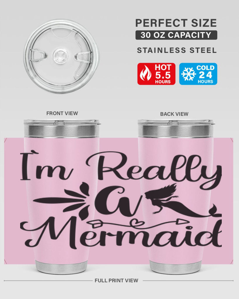 Im really a mermaid 261#- mermaid- Tumbler