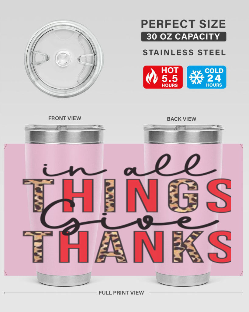 In all things give thanks 352#- fall- Tumbler