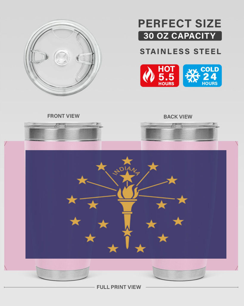 Indiana 38#- Us Flags- Tumbler