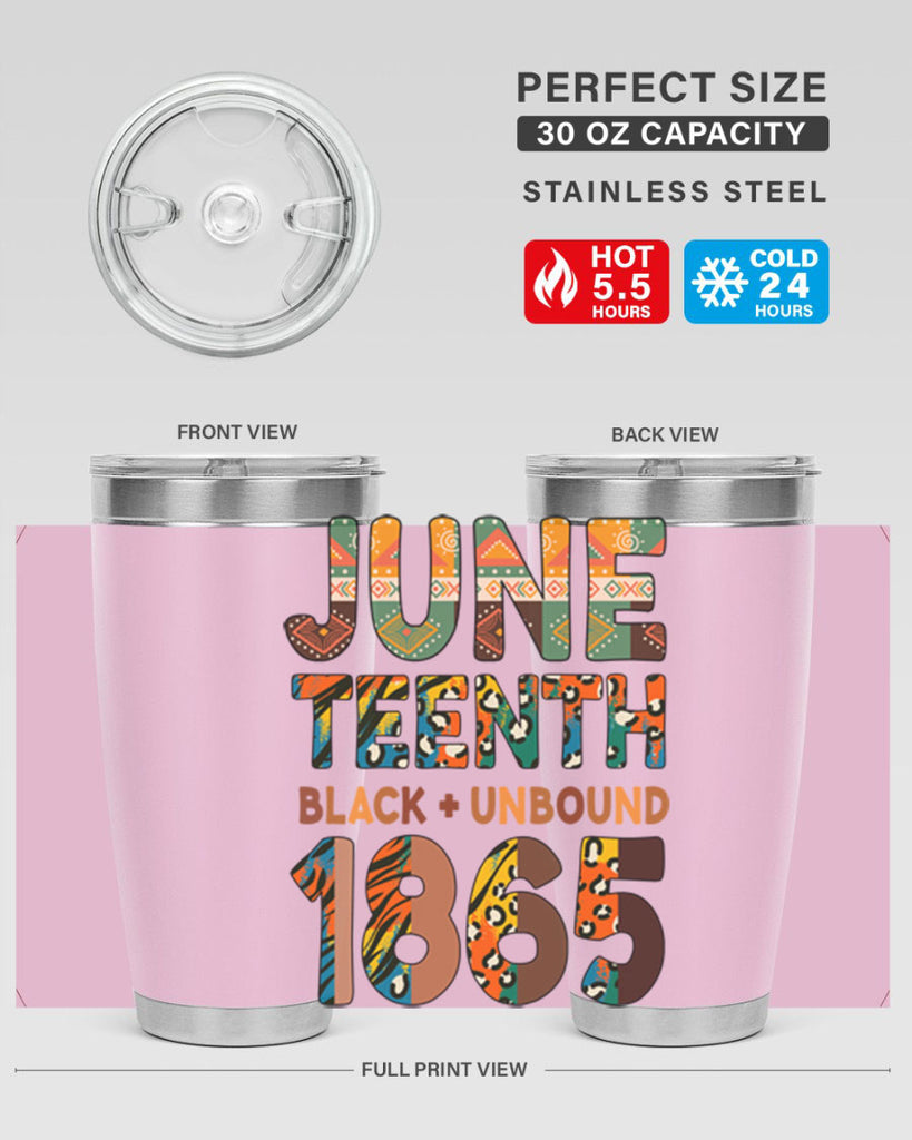 Juneteenth Black Unbound 1865 Png 33#- Juneteenth- tumbler