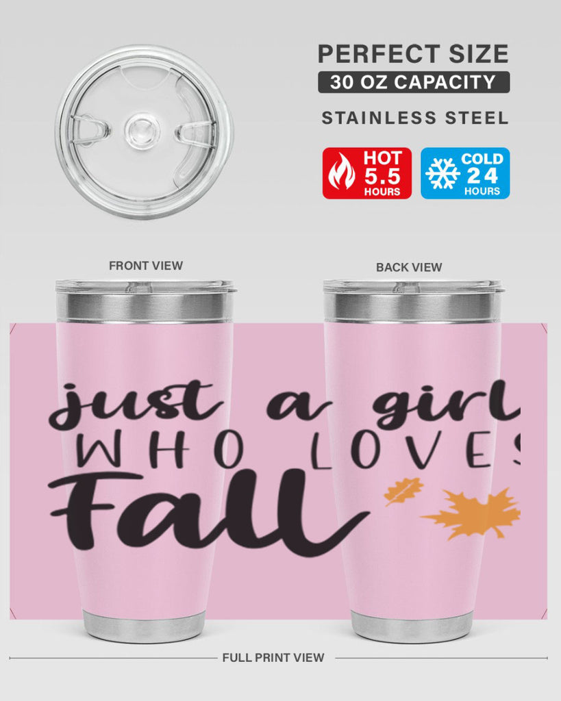 Just A Girl Who Loves Fall 380#- fall- Tumbler