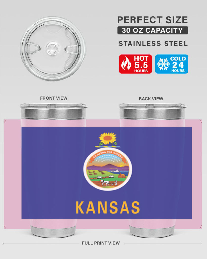 Kansas 36#- Us Flags- Tumbler