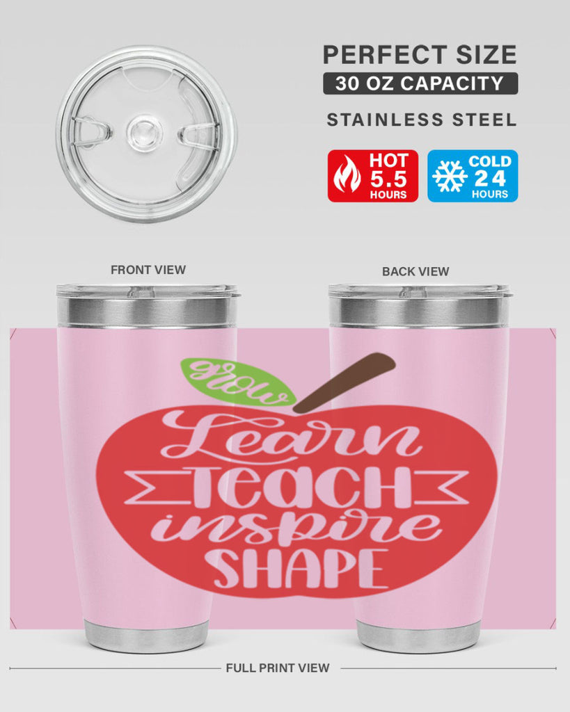 Learn Teach Inspire Shape Style 68#- teacher- tumbler