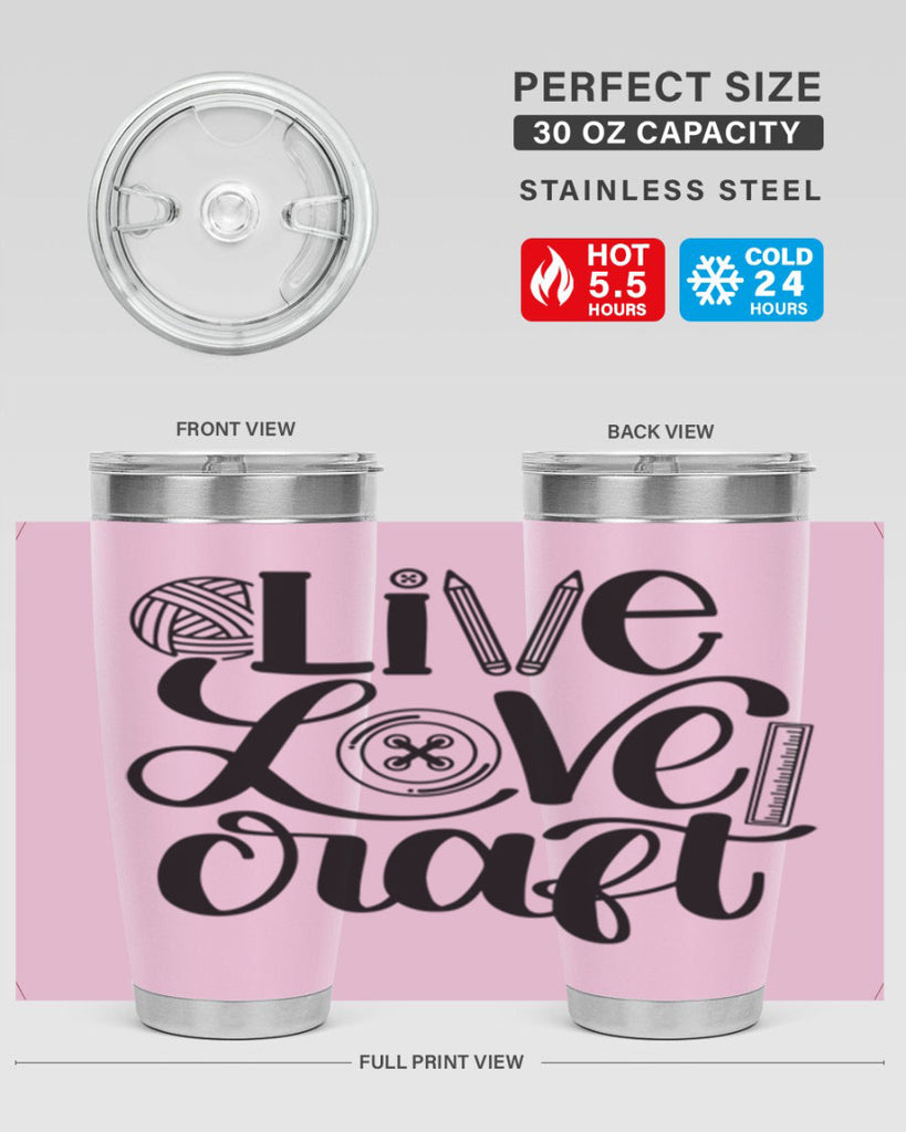 Live Love Craft 14#- crafting- Tumbler