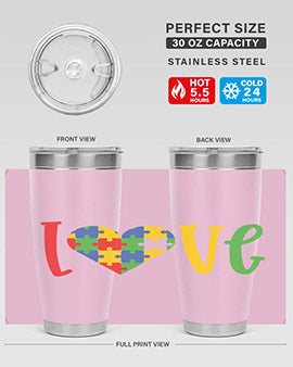 Love Style 30#- autism- Tumbler