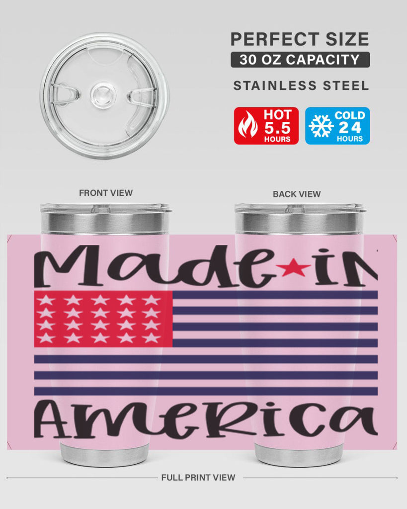 Made in America Style 164#- Fourt Of July- Tumbler