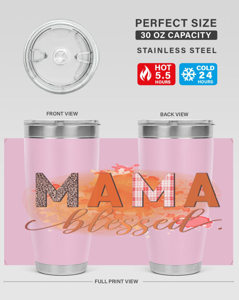 Mama Blessed 418#- fall- Tumbler