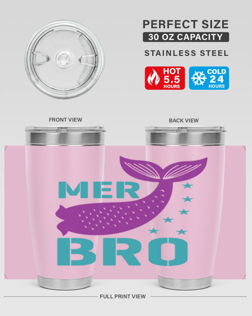 Mer Bro 322#- mermaid- Tumbler