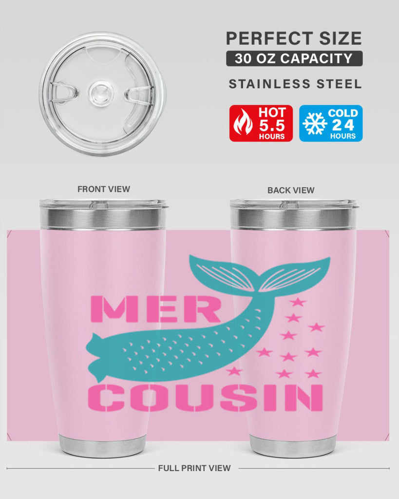Mer Cousin 324#- mermaid- Tumbler