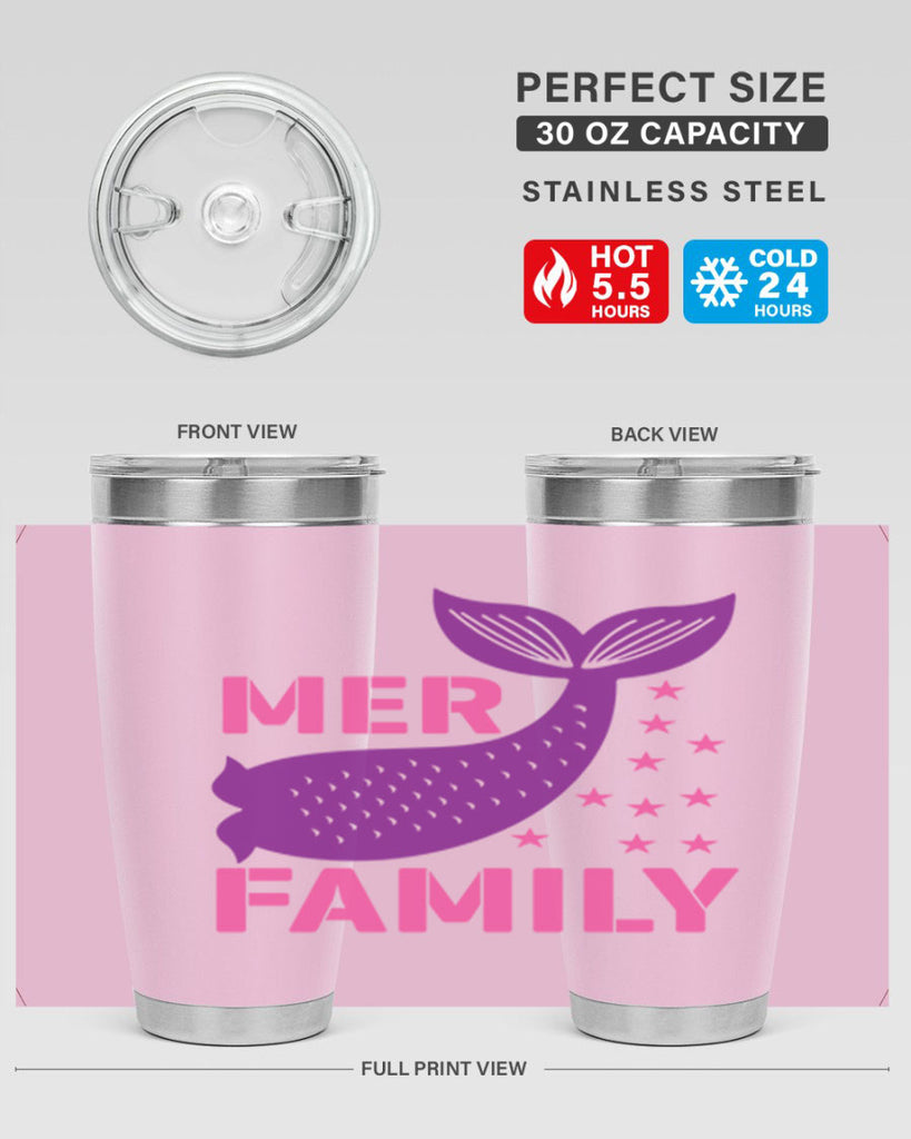 Mer Family 327#- mermaid- Tumbler