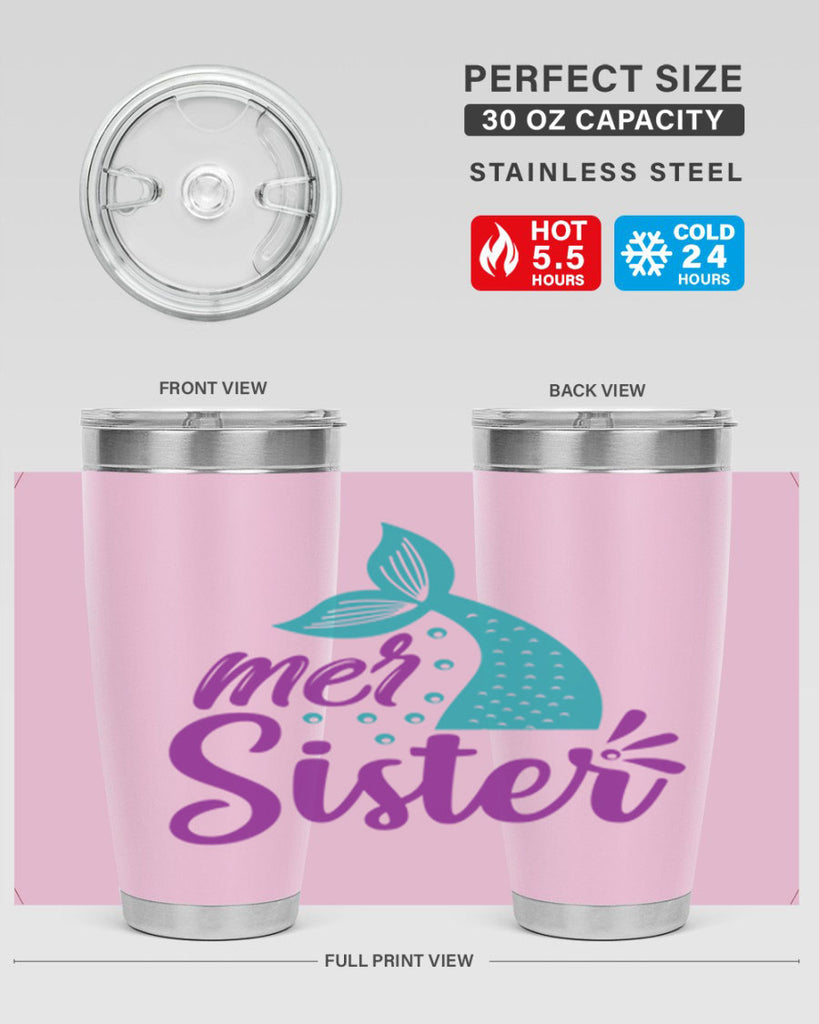 Mer Sister 346#- mermaid- Tumbler