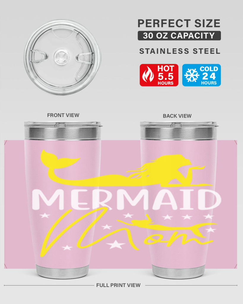 Mermaid Mom 370#- mermaid- Tumbler