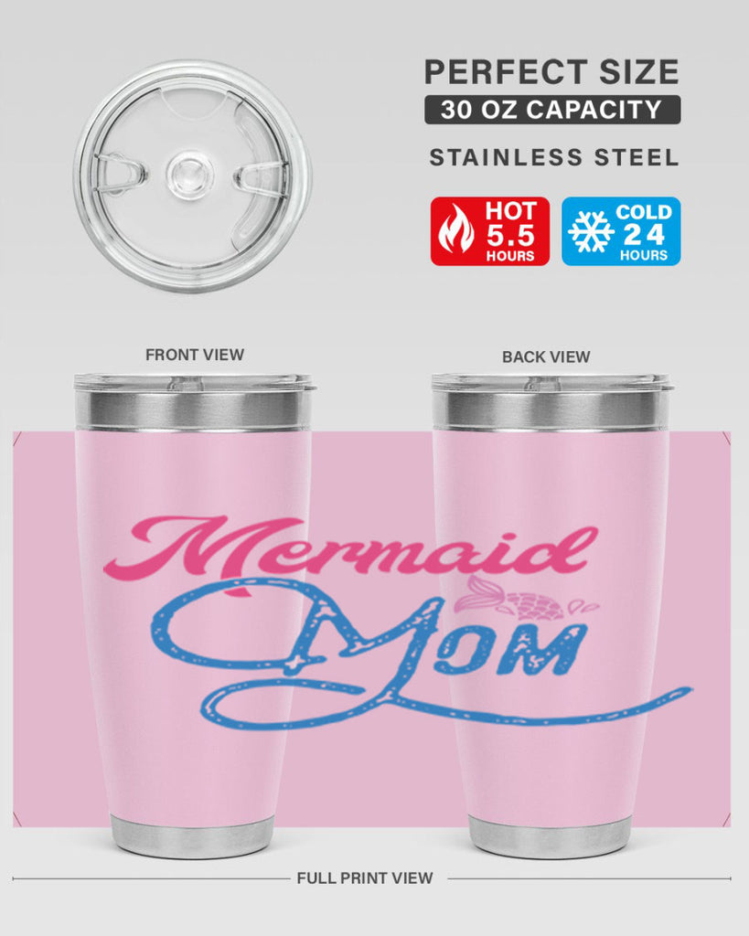 Mermaid Mom 371#- mermaid- Tumbler