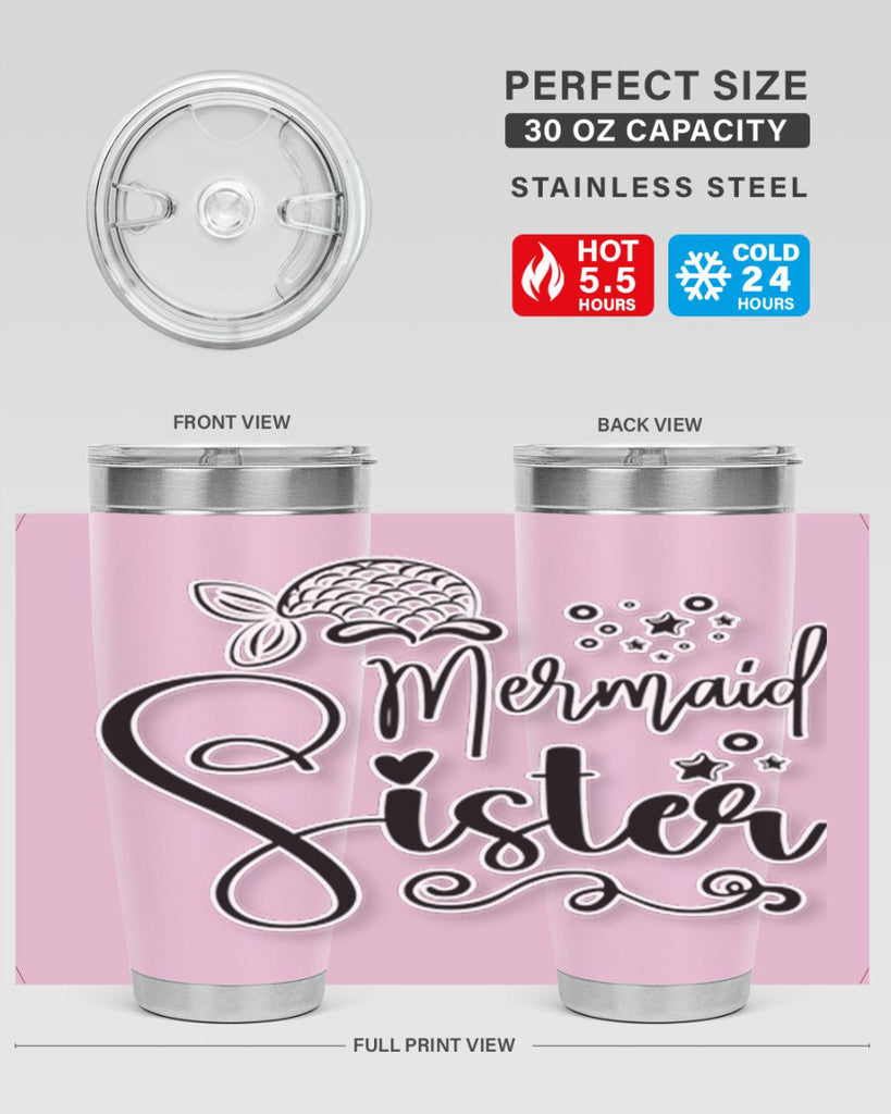 Mermaid Sister 441#- mermaid- Tumbler