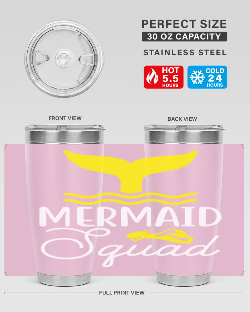 Mermaid Squad 380#- mermaid- Tumbler