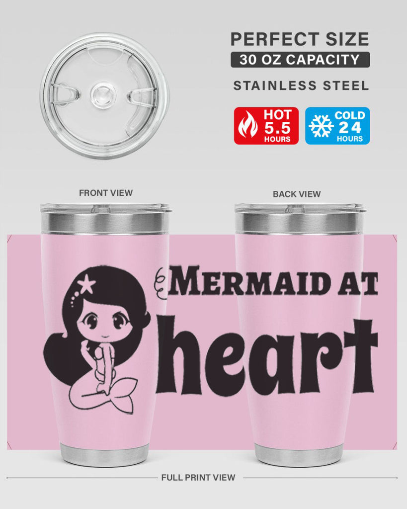 Mermaid at heart 393#- mermaid- Tumbler