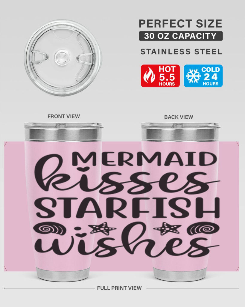 Mermaid kisses starfish wishes 426#- mermaid- Tumbler