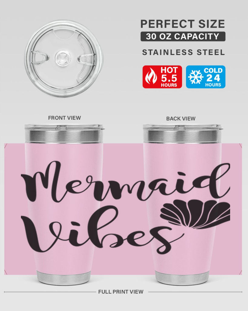 Mermaid vibes 464#- mermaid- Tumbler