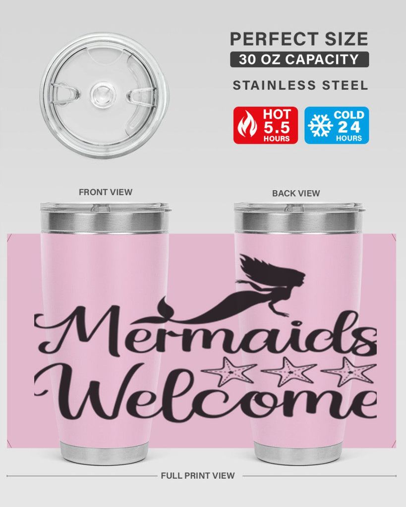Mermaids welcome 498#- mermaid- Tumbler