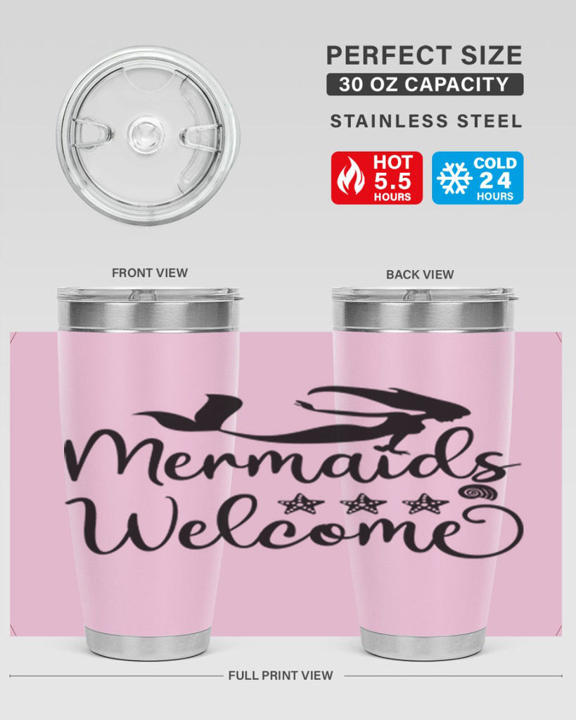 Mermaids welcome design 501#- mermaid- Tumbler